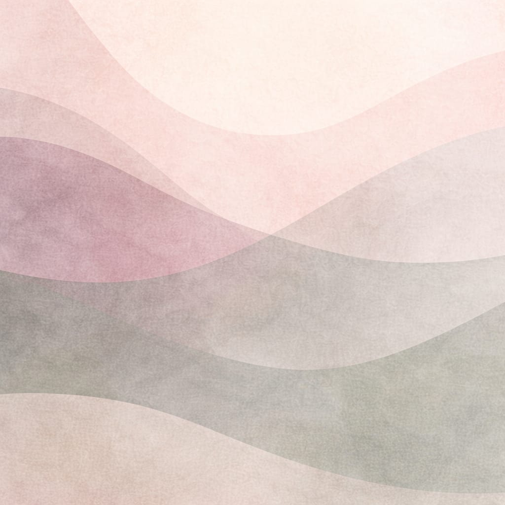Soft abstract layered background in blush and sage tones symbolising a late autism diagnosis in women.