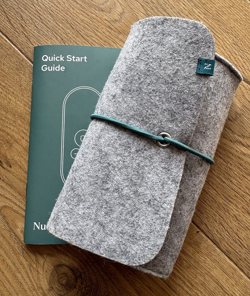 Nurosym storage case and quick start guide